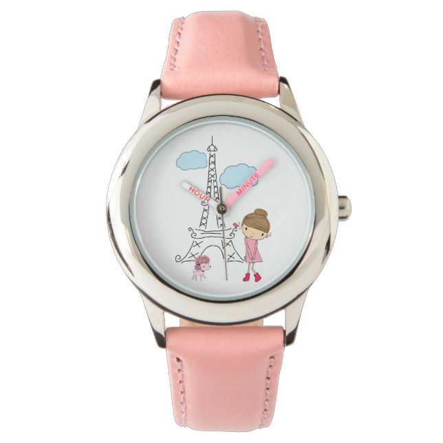Montre Fille à Paris avec Poodle watch (devant)