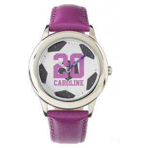 Montre Fille de balle de football violet