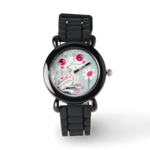 Montre Fille de grenouille rose mignonne