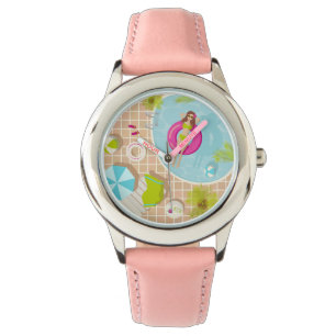 Montre fille de piscine en bikini plage d'été