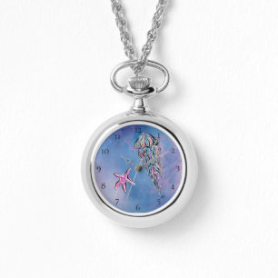 Montre Fille de poissons d'étoile de méduses de mer de