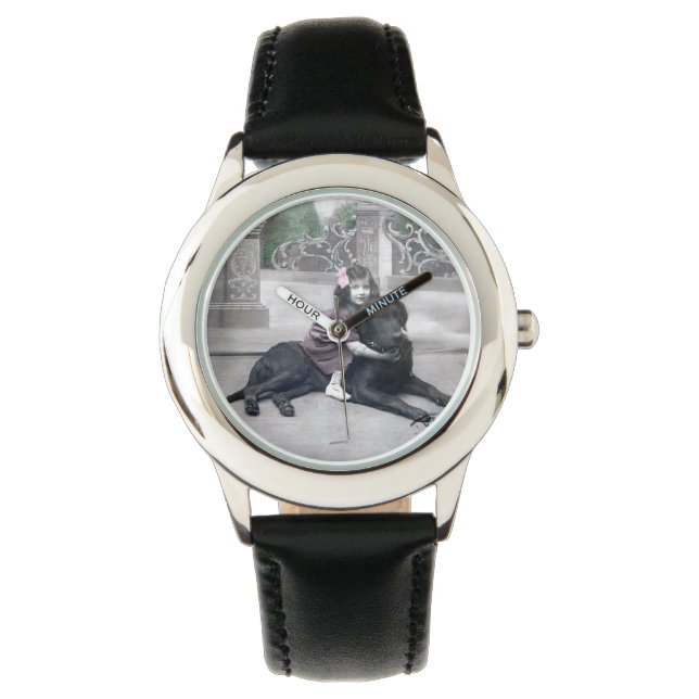 Montre Fille et son chien (devant)