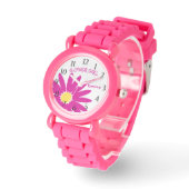 Montre Fille Fleur Rose Daisy (Angle)