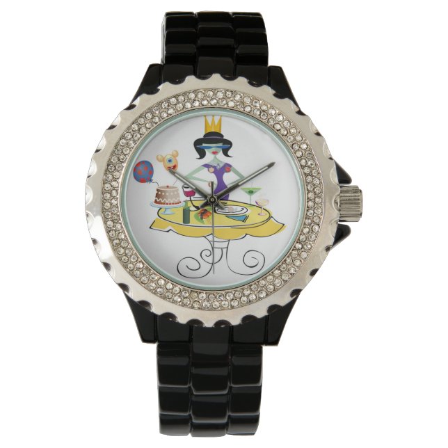 Montre Fille seule avec une table de fête (devant)