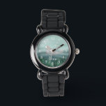 Montre Filles Bleues mignonnes sous le phoque marin<br><div class="desc">Ce jeune enfant mignon montre la conception d'une illustration de phoque de l'océan avec du poisson, des algues et un arrière - plan à vague bleue. Il y a aussi de l'espace sur la montre pour ajouter votre propre personnalisation : un nom dans la typographie lunatique. Le cadeau idéal sous...</div>