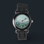 Montre Filles Bleues mignonnes sous le phoque marin<br><div class="desc">Ce jeune enfant mignon montre la conception d'une illustration de phoque de l'océan avec du poisson, des algues et un arrière - plan à vague bleue. Il y a aussi de l'espace sur la montre pour ajouter votre propre personnalisation : un nom dans la typographie lunatique. Le cadeau idéal sous...</div>