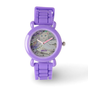 Montre Filles mignonnes Chat Animaux Enfants Kitty Kitten