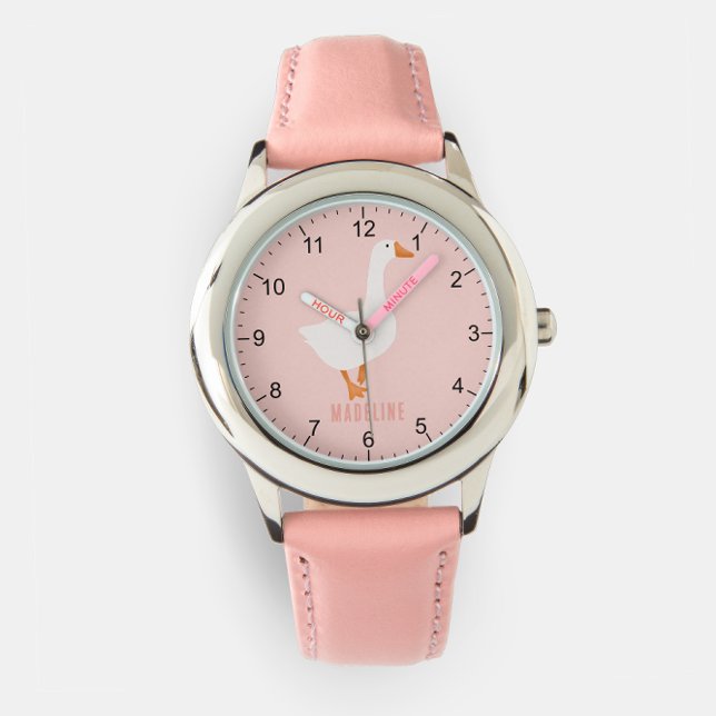 Montre Filles mignonnes Goose de ferme rose enfants (Créateur téléchargé)