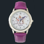 Montre Filles Moderne Purple Gymnastique Enfants<br><div class="desc">Cette jolie et moderne montre pour enfants à thème sportif présente un design de gymnastique violette. La montre peut être personnalisée avec votre nom de fille,  le cadeau parfait pour n'importe quel gymnaste.</div>