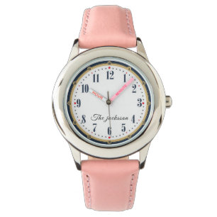 Montre Filles personnalisées Nom Parties scintillant Sang