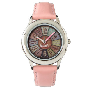 Montre Filles personnalisées Nom Parties scintillant Sang