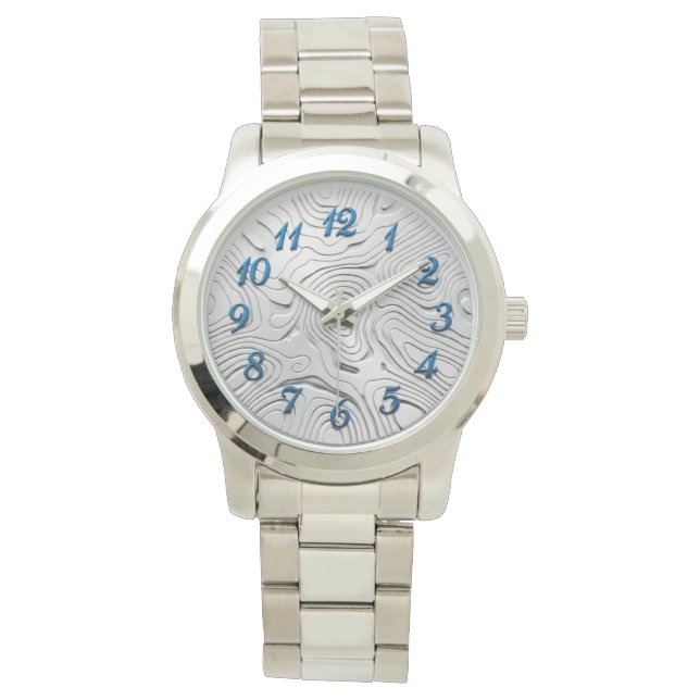 Montre fine avec cadran de style argent conçu  (devant)