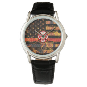 Montre Firefighter Cross and Flames