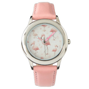 Montre Flamant rose coupé