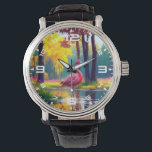 Montre Flamant rose debout dans le lac-365476<br><div class="desc">Flamant rose debout dans le lac-365476</div>