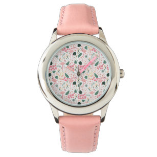 Montre Flamant rose rose Tropical Summer Stainless Watch