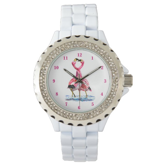 Montre Flamants roses Tango Regarder Danse Flamant rose r (devant)