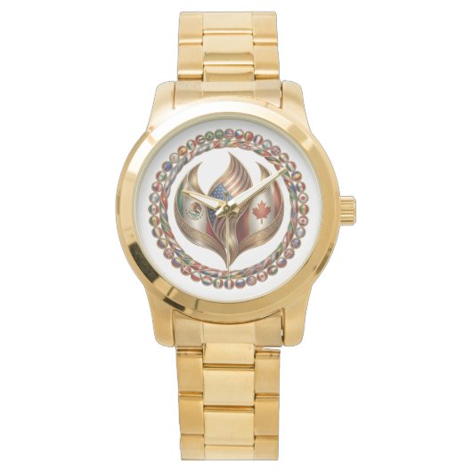 Montre Flamme de l'unité internationale avec emblème de d (devant)