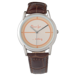 Montre Flammes orange d'une bougie avec texte