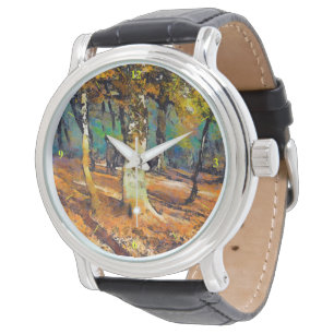 Montre Flaques en bois et de lumière d'agent de