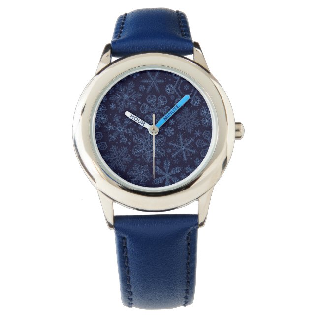 Montre Flèches bleues sur bleu (devant)