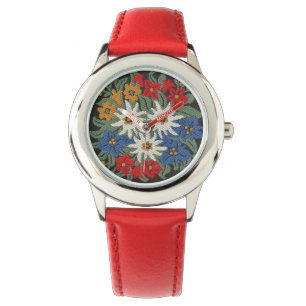 Montre Fleur alpine suisse Edelweiss