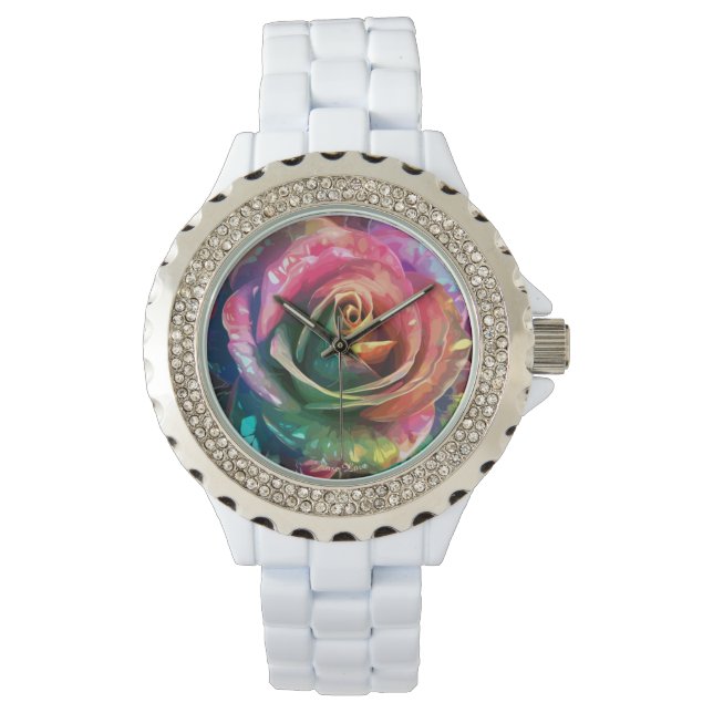 Montre Fleur céleste : Rose Alien (devant)