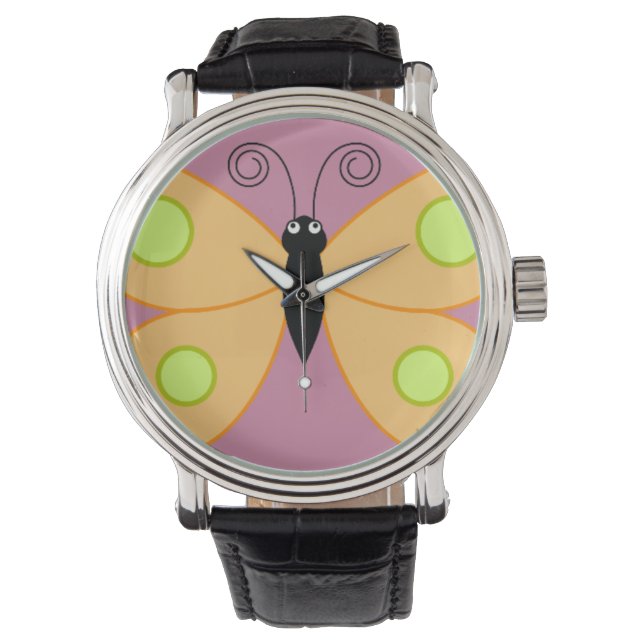 Montre Fleur comme un papillon (devant)