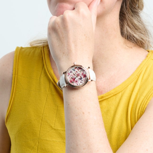 Montre Fleur de cerise (Poignet)