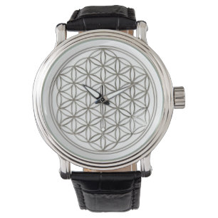 Montre Fleur de la vie - bicolore