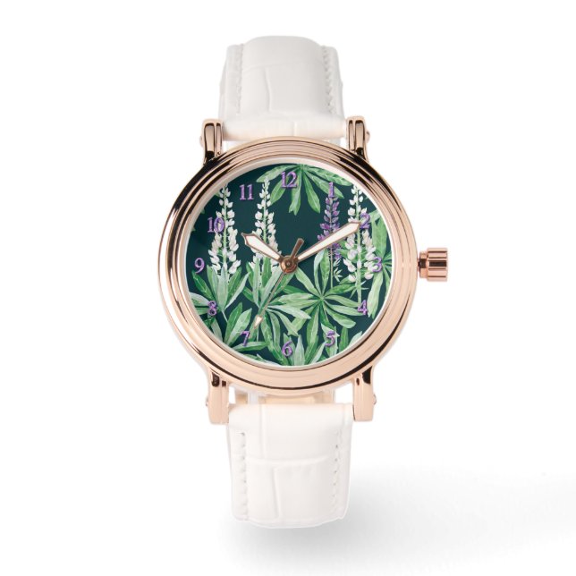 Montre Fleur de lupin  (Recto)