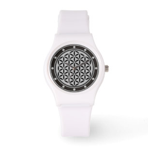 Montre FLEUR DE VIE - Symbole de géométrie sacrée complet