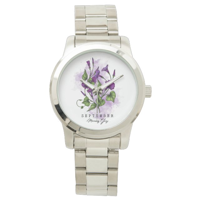 Montre Fleur du mois de naissance Né en septembre Matin G (devant)