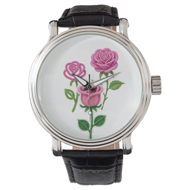 Montre Fleur en cure-pipe (devant)