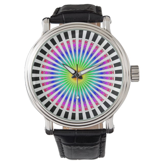 Montre Fleur hypnotique (devant)