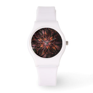 Montre Fleur imaginaire fractale douce et tendresse