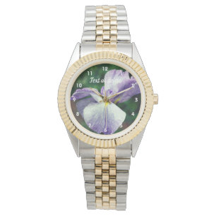 Montre Fleur Iris Japonaise Violet Se Dépliant Personnali