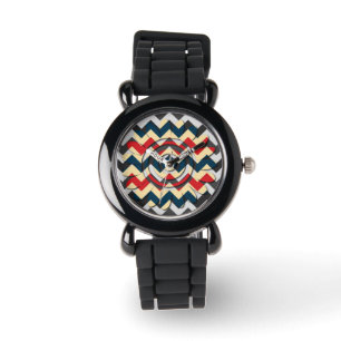 Montre Fleur moderne Chevron Zigzap Motif 2