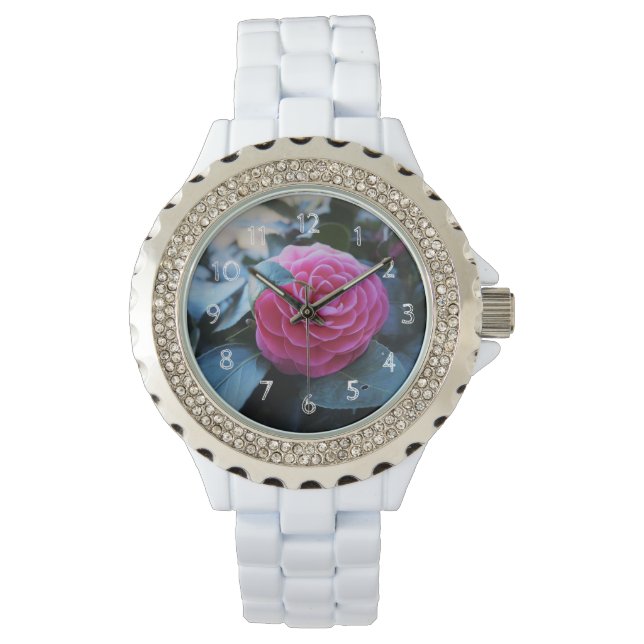 Montre Fleur rose (devant)