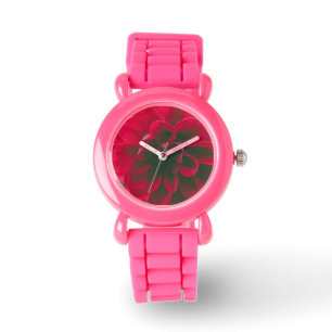 Montre Fleur rouge