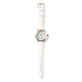 Montre Fleurs blanches de menthe Papillons  (Sangle)