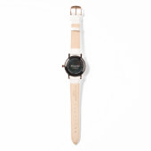 Montre Fleurs blanches de menthe Papillons  (Verso)