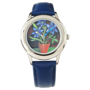 Montre Fleurs Bleues