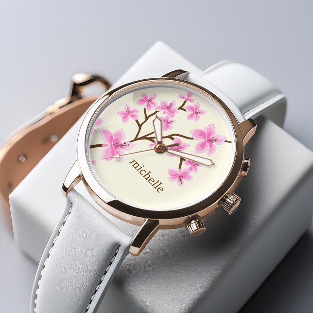 Montre Fleurs de cerisiers roses (Créateur téléchargé)