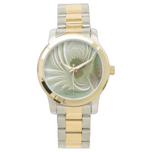 Montre Fleurs de fantaisie fractale douces et tendres