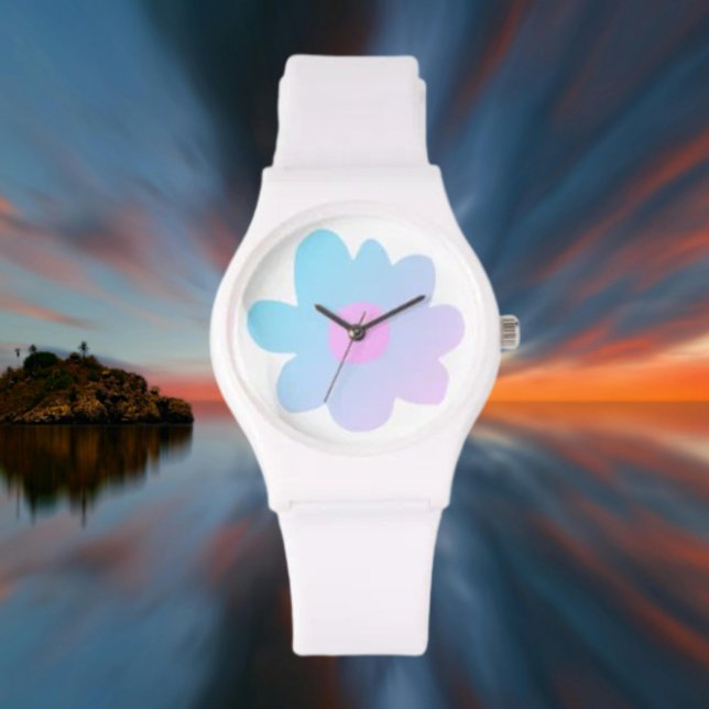 Montre Fleurs de fierté trans (Créateur téléchargé)