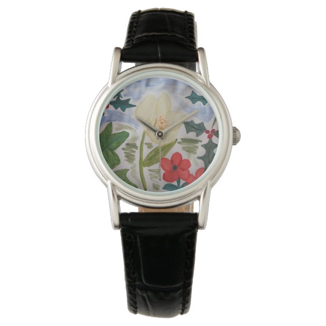 Montre Fleurs d'hiver & Holly (devant)