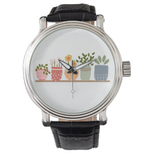 Montre Fleurs en pot fantaisistes Amoureux du jardin
