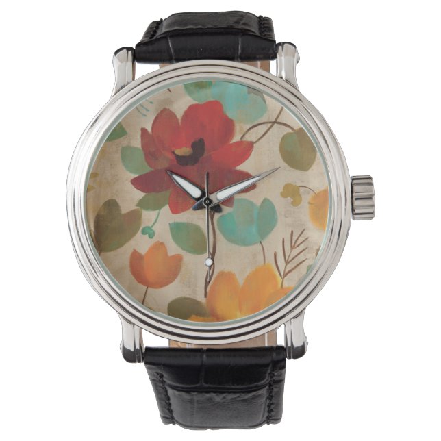 Montre Fleurs et bourgeons colorés (devant)