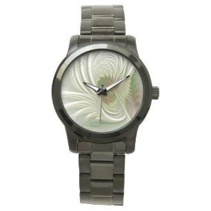 Montre Fleurs imaginaires fractales douces et tendres